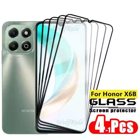 1/2/3/4pcs For Honor X6B Glass Huawei Honor X6B Tempered Glass Full Cover Glue Protective 9H HD Scre