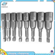 【ouwym9al】8pcs 1/4 inch Hex Magnetic Nut Driver Socket Set Metric Impact Drill Bits 6 to 13mm Adapte