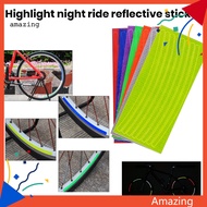 [AM] Strong Adhesive Bike Reflectors Bike Reflective Sticker 6pcs Reflective Sticker Set for Night Riding Safety High Visibility Decal Tape for Bike Scooter Helmet Mountain