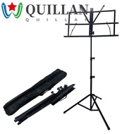 QUILLAN Music Stand, Metal Lightweight Music Score Tripod Stand, Stringed Instruments Retractable Detachable Collapsible Music Stand Holder Guitar