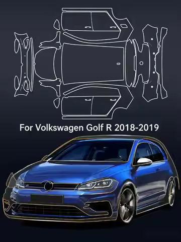 8.5Mil TPU Bumper Paint Protection Film For Volkswagen Golf R 2018-2019 Pre-cut PPF Clear Bra Car Bo