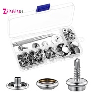 24 Set Boat Canvas Snaps Kit Tool 74 Pcs Stainless Steel Screw Boat Cover Snaps Metal Snaps 3/8 Inch