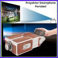 NS Proyektor Smartphone Portabel Cardboard 2.0 / Proyektor mini untuk hp ke dinding  layar lebar