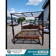 Teak Wood 4 Poster King Bed Frame / Katil King saiz / Katil Murah /Teak Wood Furniture