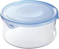 Iwaki B7403BLN Pack & Range Microwave-safe Container, Aqua Blue, Round, 1.3 L (44.4 fl oz), 6.6 in (