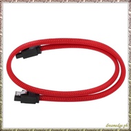[S D K G] 50CM SATA 3.0 III SATA3 7pin Data Cable 6Gb/s SSD Cables HDD Hard Disk Data Cord with Nylo