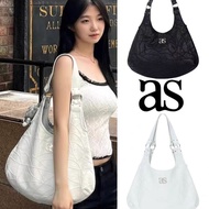 Korea Korea AS "ON Embroidered Crack ASON Crescent Big Bag