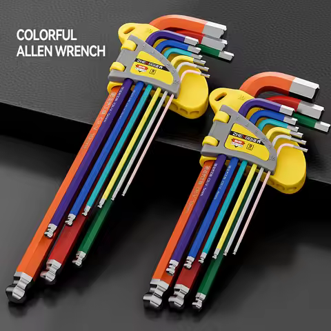 Internal Hex Wrench Set L Wrench Set Suitable for Home and Workplace Hex Wrench Set 1.5mm to 10mm He