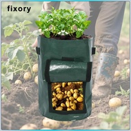 [fixory] 5Gallon Potato Grow Bag with Reinforced Handles,Garden Planting Bag Breathable PE Fabric Po
