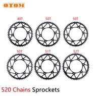 Mo Motorcycle 520 Chains 48T/50T/51T/52T Rear Sprockets Steel Back Sprocket Cog For KTM HONDA YAMAHA