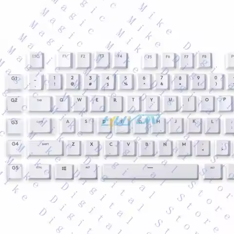 H 109 Keys White Keycaps for Logitech G813 G913 G815 G915TKL Keyboard