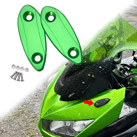For Kawasaki ZX-25R ZX-6R Rearview Mirror Base Cover Hole Caps Decoration ZX25R ZX6R ZX 25R 6R Motor