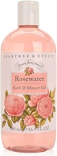 Crabtree & Evelyn Bath and Shower Gel, Rosewater, 16.9 Fl Oz