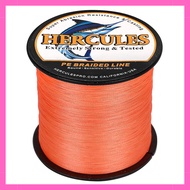 HERCULES PE Line Fishing Line 4 Strands, Available in 15 Colors, Casting PE X4 Line, High Strength, 