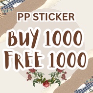 PP sticker 5cm x 5cm BUY 1000 FREE 1000