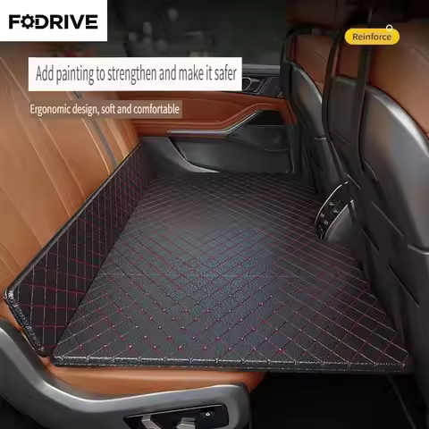 Car Travel Bed Outdoor Camping Folding Bed Leather Thickened Portable Car Travel Sleeping Mattress B