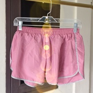 Pink young curves women's running parachute pants