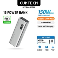 【3C  Certification】CUKTECH 150W Fast Charging 20000mAh Powerbank Xiaomi 120W Max Samsung 45W iP16/15