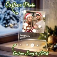 1pc Custom Music Plaque, Personalized Theme Acrylic Plaque, Custom Couple Song Gift, Custom Album Co