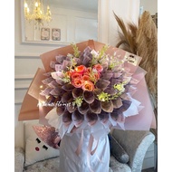 Bouquet Buket Uang Bentuk rose Bunga Mawar Hadiah Kado birthday Wedding  wisuda Jogja
