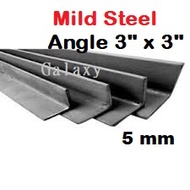 [Local Ready Stock] Mild Steel ANGLE BAR Besi Mild Steel size 3" x 3" Tickness 5mm(Besi)Angle Bar An