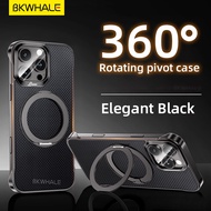 Bkwhale 360 dạng nhẫn từ tính Không Khung Kevlar sợi carbon Vỏ điện thoại họa tiết Hợp Kim Ống Kính 