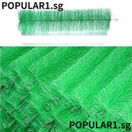 POPULAR Pond Filter Brushes, Green Stainless Steel Fish Tank Filter Brushes, Durable Box Aquarium Long Household Cleaning Brushes Garden Water Feature
