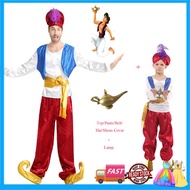 Disney Movie Aladdin Costume for Kids Boy Arabian Prince Cosplay Clothes For Boys Men With Lamp Acce