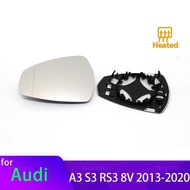 Left&Right Side Heated Wing Mirror Glass Wide Angle Rearview Mirror for Audi A3 S3 RS3 RS A S 3 2013
