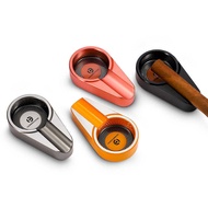 HANNI Cook HANNI Cigar Ashtray Metal Zinc Alloy Electroplating Portable Single Slot Ashtray Light Lu