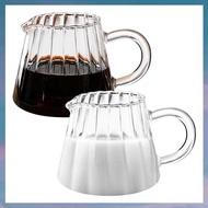 [hotkeystore.] 2 Pcs Glass Pitcher, Wave Shaped Glass Creamer Pitcher, Glass Tea Pitcher, Coffee Mil