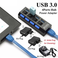 4 Ports USB 3.0 HUB With switch Super Speed 5Gbps Support 1TB