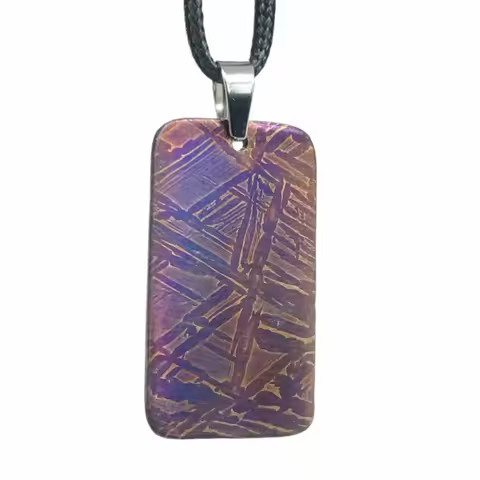 Authentic Muonionalusta Meteorite Pendant Irregular Space Rock Jewelry for Men LK362