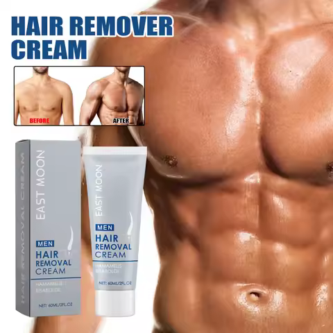 East Moon 60ml Body Hair Remover Cream For Men Epilation Nourishing Gently Painless Hair Growth Inhi
