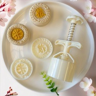 mooncake mould 月餅模具 2025 jenis tekan tangan bulat murni 50g75 gram bijirin penuh kek kacang hijau ke