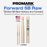 Made in USA Promarktm TXR5BW Forward 5B Raw Hickory Drumstick 5B Type Wood Head