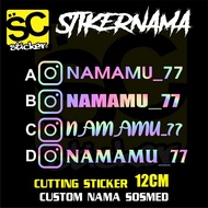 Custom cutting hologram IG sticker MAXDECAL MATERIAL custom name IG social media size fits