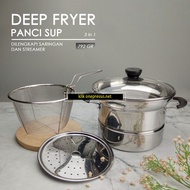 3-in-1 multi-purpose steamer deep fryer