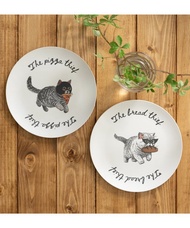 披薩小偷貓與麵包小偷貓 竹纖維餐盤 2入組