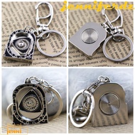 JENNIFERDZ Spinning Rotor Keychain, Zinc Alloy Mechanical Automotive Engine Rotary Keyring, High Pla