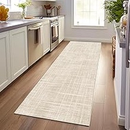 Enkor Runner Rugs for Hallway, 2'7"x8 Washable Soft Non Slip Abstract Rugs for Kitchen, Modern Mat f
