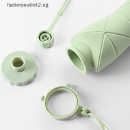 factoryoutlet2.sg Folding Silicone Water Bottle Sports Water Bottle Outdoor Travel Portable Hot