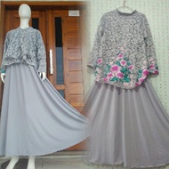 Gamis kombinasi brokat