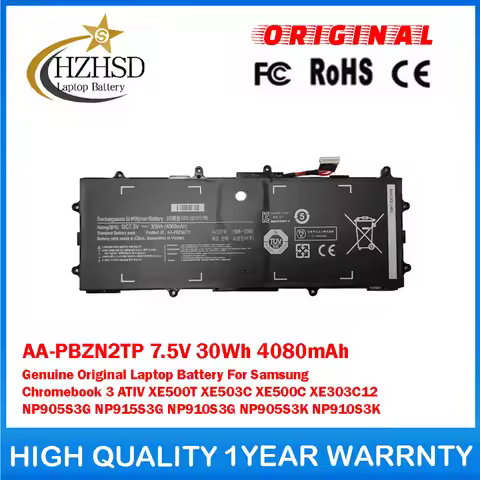 AA-PBZN2TP 7.5V 30Wh 4080mAh Genuine Original Laptop Battery For Samsung Chromebook3 ATIV XE500T XE5