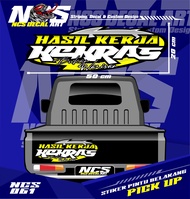 Stiker Decal Pintu Bak Belakang Cuting HASIL KERJA KERAS All Pick Up L300 FUTURA T120SS NEW CARRY G