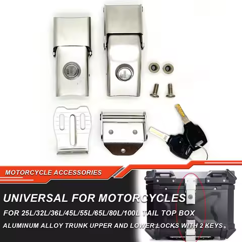 25L 32L 36L 45L 55L 65L 80L 100L Motorcycle Top Case Lock Cylinder Core Rear Trunk Tail Box 2 Keys U