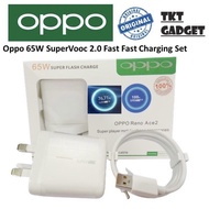 (Raya Offer) Oppo 65W SuperVooc 2.0 Fast Charger UK Plug with Free SuperVooc Type C Fast Data Cable Original