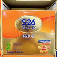 S-26 Gold Pro-C นมผง เอส-26 โกลด์ โปร ซี สูตร 2 1650 กรัม หมดอายุ 19/12/2025