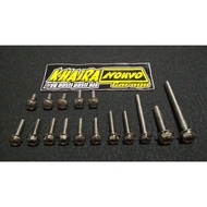 Stainless steel probolt bolts with 2 keys, cvt Nouvo z and Nouvo lele stainless 2 keys, full set sta