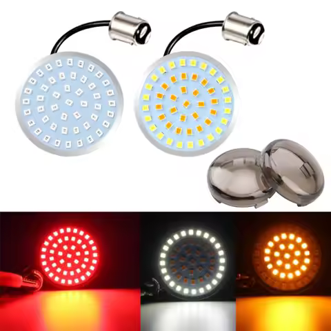 2×LED Turn Signal Lights 1157 Motorcycle LED P21/5W 1157 Parking Lights Brake Light Daytime Running 